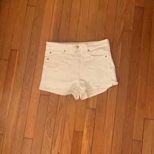 American Eagle high waisted white shorts